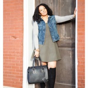 Olive Green Skater Dress